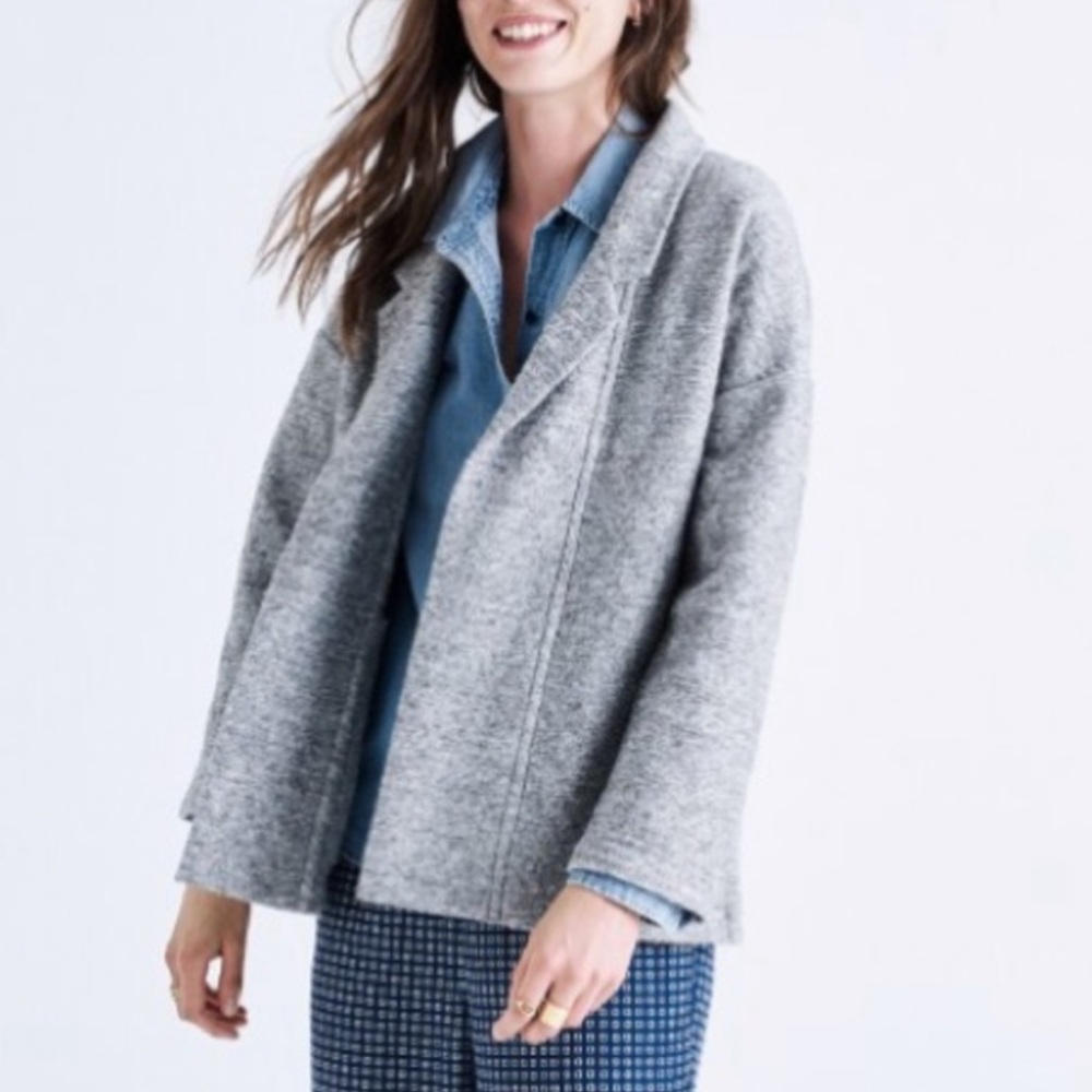 NWOT Madewell grey wool blazer coat